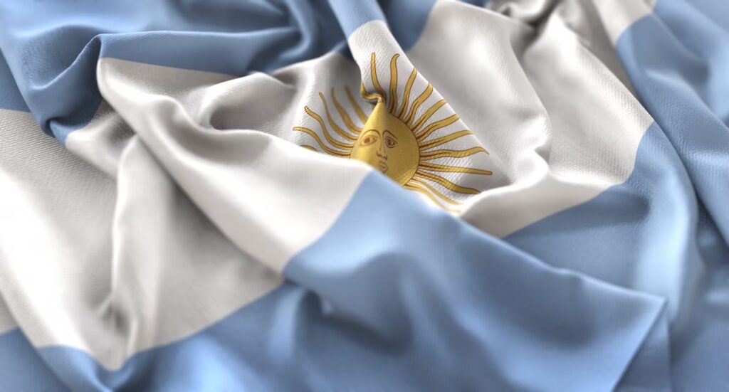 bandera argentina foto estudio ruffled belleza vertical primer plano 1379 101