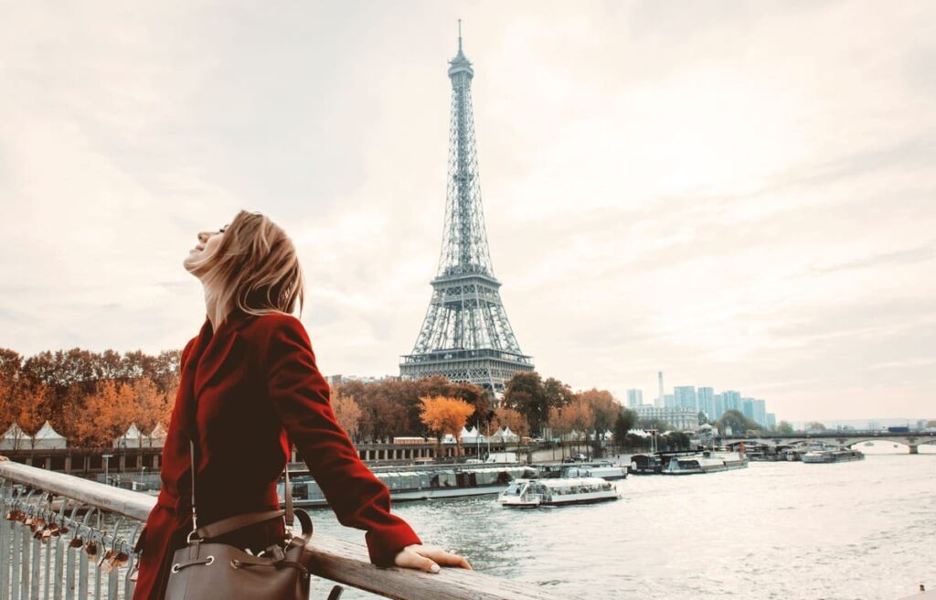style girl in paris with eiffel tower on backgroun 2022 01 12 20 22 03 utc